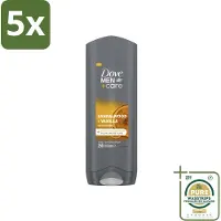 Dove 5 x – Douchegel – Men+Care Sandalwood & Vanilla – 250 ml - Grootverpakking - Douchegel Mannen - Douchegel Voor Mannen - Douchegel Voor Huid - Douchegel Voor Gezicht - Douchegel Voor Haar
