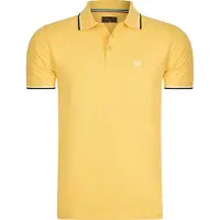 Cappuccino Italia Polo SS Polo Applique Pique Geel