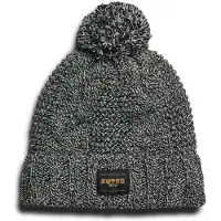 Superdry Kabelgebreide Beanie Zwart Grootte: 1SIZE