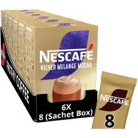 Nescafe Wiener Melange Mocha oploskoffie - 6 doosjes x 8 zakjes
