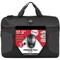 Port Designs Premium Bundel - Laptoptas + Draadloze Muis - tot 17.3 inch - Optische Sensor - 1000 DPI - Zwart