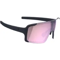 BBB Cycling Chester Narrow Fietsbril Heren en Dames - Sportbril Voor Smal Gezicht - Wielrenbril Met Grote Lens - Rubberen Pootjes - Mat Zwart MLC Roze - BSG-73