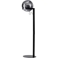 Expo ETH Orb vloerlamp 1x E27 smoke glas 35cm / zwart H165cm