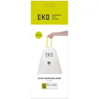 EKO 24x Afvalzak Met Trekband Wit 50–90 Liter Type G 10 Zakken