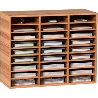 Vevor Houten literatuurorganizer met 27 compartimenten