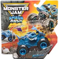Spin Master - Smash & Bash Megalodon repareerbare metalen monstertruck op een schaal van 1:64