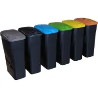 Mondex Recycling prullenbak Mondex Ecobin Geel Met deksel 25 L
