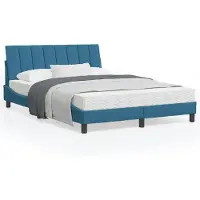 vidaXL Bedframe zonder matras "Hanko", blauw, 120x200 cm, fluweel