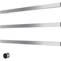 Hotbath &More RAS80 Rails Square handoekwarmerset 80cm met 3 stangen en schakelaar chroom