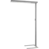 Arcchio Vloerlamp Susi, dimbaar, alu / grijs / zink, Werkkamer / Kantoor, Aluminium, Modern