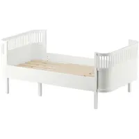 Sebra Junior & Grow Ledikant + Eenpersoons Bed - Wit