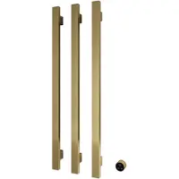 Hotbath &more set van 3 rails rasv135 square135 cm met separate schakelaar geborsteld messing pvd