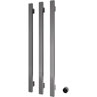 Hotbath &more set van 3 rails rasv135 square135 cm met separate schakelaar geborsteld gunmetal pvd