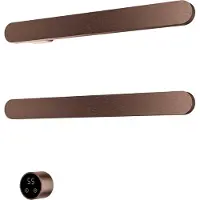 Hotbath &More RASS50 Rails Soft Square handoekwarmerset 50cm met 2 stangen en schakelaar geborsteld koper PVD