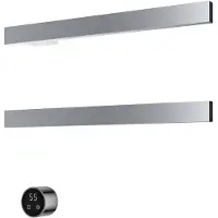 Hotbath &More Rails RAS50 Square Handdoekwarmerset 50cm - 2 Stangen - Chroom - RVS - Verwarming, Radiatoren, Elektrische Radiatoren - 8721321498261