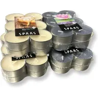 Spaas Geurtheelichtjes/waxinelichtjes - Assortiment - Sfeerpakket - 48 stuks - 4,5 branduren - 4x 12 geurkaarsen