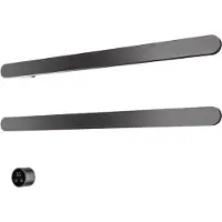 Hotbath &more set van 2 rails rass80 soft square 80 cm met separate schakelaar geborsteld gunmetal pvd