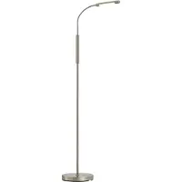 QAZQA Moderne stalen vloerlamp incl. LED 3-staps dimbaar oplaadbaar - Statler