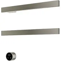 Hotbath &More RAS50 Rails Square handoekwarmerset 50cm met 2 stangen en schakelaar geborsteld nikkel