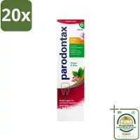 Parodontax 20 x - Tandpasta - Herbal Twist - Ginger & Mint - 75 ml - Grootverpakking - Tandpasta - Tandvleesbescherming - Gember En Munt - Gezond Tandvlees - Tandplak Verwijderen