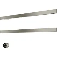 Hotbath &More RAS80 Rails Square handoekwarmerset 80cm met 2 stangen en schakelaar geborsteld nikkel
