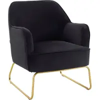 Notio Living Ashley-Gestoffeerde Accent Stoel in Fluweel Zwart