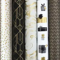 Benza TOUCH OF GOLD cadeaupapier - kerstpapier inpakpapier - 2 meter x 70 cm - 5 rollen