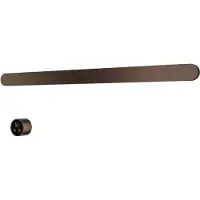 Hotbath &More RASS80 Rails Soft Square handoekwarmerset 80cm met 1 stang en schakelaar tuscan bronze