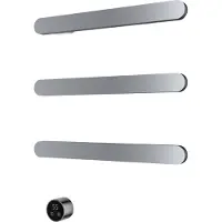 Hotbath &More RASS50 Rails Soft Square handoekwarmerset 50cm met 3 stangen en schakelaar chroom