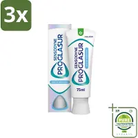 Sensodyne 3 x - Tandpasta - Proglasur Gentle Whitening - Tandglazuur Versterkend - 75 ml - Grootverpakking - Tandpasta - Tanderosie - Glazuur - Tanden Bleken - Tanden Beschermen
