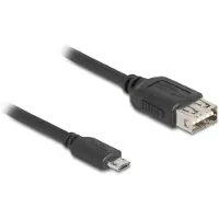 DeLOCK 81517 USB-kabel USB 2.0 0,5 m Micro-USB B USB A Zwart
