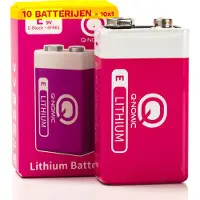 Q-Nomic Power 9V / 6FR61 / E-Block Lithium Batterij (10 stuks)