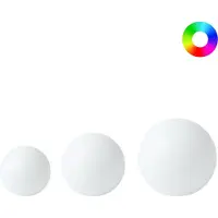 Beliani LOBAINA - Set van 3 LED bolvormige lampen - Wit - Synthetisch
