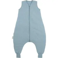 Meyco Baby Uni Baby Winter Slaapoverall Jumper - Pre-washed Hydrofiel - Jeans Blue - 92cm - 2.0 TOG