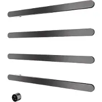 Hotbath &more set van 4 rails rass80 soft square 80 cm met separate schakelaar geborsteld gunmetal pvd