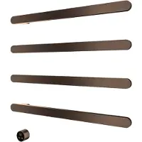 Hotbath &More RASS80 Rails Soft Square handoekwarmerset 80cm met 4 stangen en schakelaar tuscan bronze