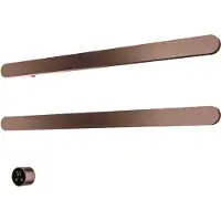 Hotbath &More RASS80 Rails Soft Square handoekwarmerset 80cm met 2 stangen en schakelaar geborsteld koper PVD