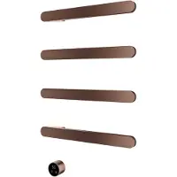 Hotbath &MORE set van 4 rails RASS50 SOFT SQUARE 50 cm met separate schakelaar Geborsteld Koper PVD (Exclusief inbouwdeel)