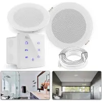 Power Dynamics A50 badkamerspeakerset - Bluetooth speaker voor badkamer - 5 Inch - 80W - Wit