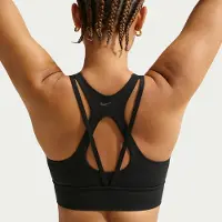 Nike Zenvy lange sport-bh met vulling en lichte ondersteuning - Zwart | Maat