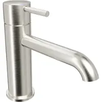 Blaufoss Round 2.0 EcoStart standaard wastafelkraan Brushed Coolmetal