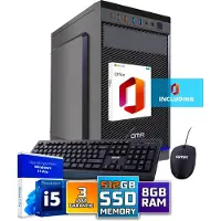 GMR Intel Ultra Compleet Desktop PC | Intel Core i5 | 8 GB RAM | 512GB SSD M.2 | Windows 11 Pro | Business Office Multimedia Computer | Inclusief Muis & Toetsenbord en Microsoft Office!