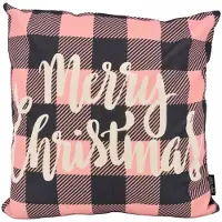 Gek op kussens! Merry christmas pink #1 | 45 x 45 cm | kussenhoes | katoen/linnen