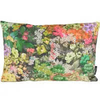 Gek op kussens! Sierkussen velvet flowers 1 long | 30 x 50 cm | velvet/polyester