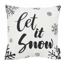 Gek op kussens! Zwart-wit kerst #4 | 45 x 45 cm | kussenhoes | katoen/polyester