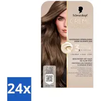 Schwarzkopf - Haarkleuring - Creme Supreme 7-42 - Nude Donker Beigeblond - 245g - Voordeelverpakking - 24 stuks