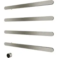 Hotbath &more set van 4 rails rass80 soft square 80 cm met separate schakelaar geborsteld nikkel