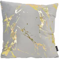 NOVÉE Metallic marble grey | 45 x 45 cm | kussenhoes | velvet/polyester