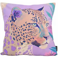 Gek op kussens! Lila luipaard | 45 x 45 cm | kussenhoes | katoen / polyester