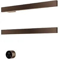 Hotbath &More RAS50 Rails Square handoekwarmerset 50cm met 2 stangen en schakelaar tuscan bronze